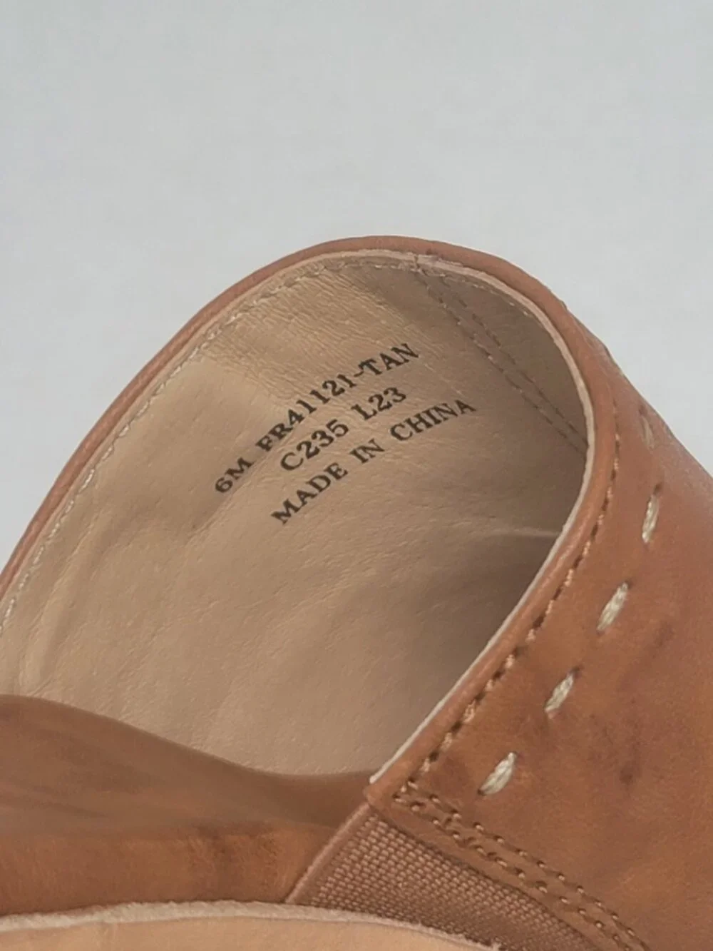 Frye Hazel Tan Leather Wood Platform Clogs Boho Mule Slide Sandal 70s Size 6M